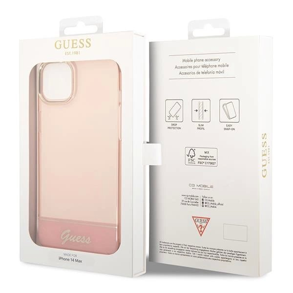 Originalus dėklas Guess GUHCP14MHGCOP iPhone 14 Plus 6.7 rožinis / rožinis hardcase Translucent 7 Originalus dėklas Guess GUHCP14MHGCOP iPhone 14 Plus 6.7 rožinis / rožinis hardcase Translucent 7