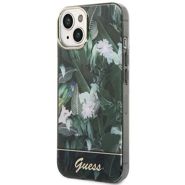 Originalus dėklas Guess GUHCP14MHGJGHA iPhone 14 Plus 6.7 žalias/žalias hardcase Jungle Collection 1 Originalus dėklas Guess GUHCP14MHGJGHA iPhone 14 Plus 6.7 žalias/žalias hardcase Jungle Collection 1