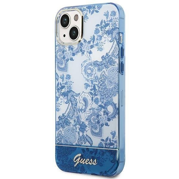 Originalus dėklas Guess GUHCP14MHGPLHB iPhone 14 Plus 6.7 Mėlynas/Mėlynas hardcase Porcelain Collection 1 Originalus dėklas Guess GUHCP14MHGPLHB iPhone 14 Plus 6.7 Mėlynas/Mėlynas hardcase Porcelain Collection 1