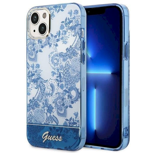 Originalus dėklas Guess GUHCP14MHGPLHB iPhone 14 Plus 6.7 Mėlynas/Mėlynas hardcase Porcelain Collection Originalus dėklas Guess GUHCP14MHGPLHB iPhone 14 Plus 6.7 Mėlynas/Mėlynas hardcase Porcelain Collection