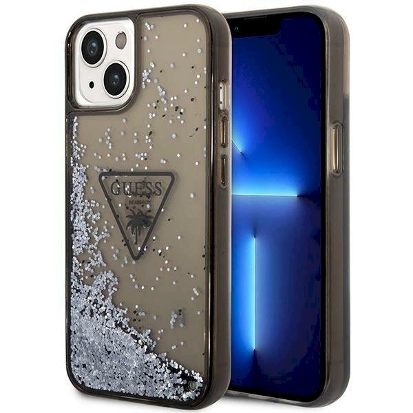 Originalus dėklas Guess GUHCP14MLFCTPK iPhone 14 Plus 6.7  Juodas hardcase Liquid Glitter Palm Collection Originalus dėklas Guess GUHCP14MLFCTPK iPhone 14 Plus 6.7  Juodas hardcase Liquid Glitter Palm Collection
