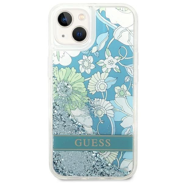 Originalus dėklas Guess GUHCP14MLFLSN iPhone 14 Plus 6.7 žalias / žalias hardcase Flower Liquid Glitter 2 Originalus dėklas Guess GUHCP14MLFLSN iPhone 14 Plus 6.7 žalias / žalias hardcase Flower Liquid Glitter 2