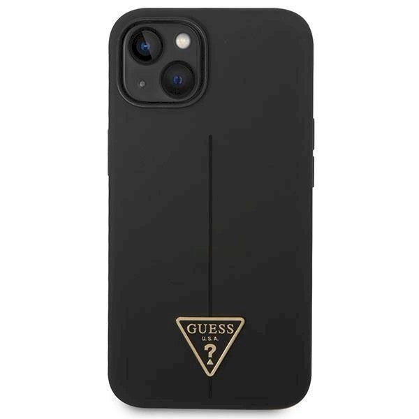 Originalus dėklas Guess GUHCP14MSLTGK iPhone 14 Plus 6.7  Juodas hardcase Silicone Triangle 2