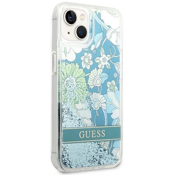 Originalus dėklas Guess GUHCP14SLFLSN iPhone 14 6.1 žalias / žalias hardcase Flower Liquid Glitter 3 Originalus dėklas Guess GUHCP14SLFLSN iPhone 14 6.1 žalias / žalias hardcase Flower Liquid Glitter 3