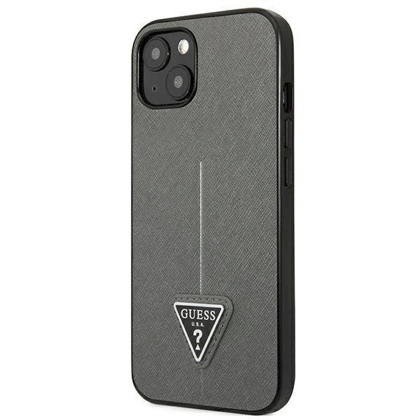 Originalus dėklas Guess GUHCP14SPSATLG iPhone 14 6.1 Sidabrinis hardcase SaffianoTriangle Logo 1 Originalus dėklas Guess GUHCP14SPSATLG iPhone 14 6.1 Sidabrinis hardcase SaffianoTriangle Logo 1