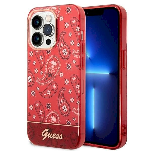 Originalus dėklas Guess GUHCP14XHGBNHR iPhone 14 Pro Max 6.7  Raudonas hardcase Bandana Paisley Originalus dėklas Guess GUHCP14XHGBNHR iPhone 14 Pro Max 6.7  Raudonas hardcase Bandana Paisley