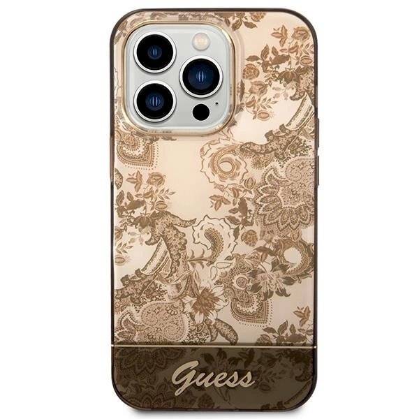 Originalus dėklas Guess GUHCP14XHGPLHC iPhone 14 Pro Max 6.7  ocher hardcase Porcelain Collection 2 Originalus dėklas Guess GUHCP14XHGPLHC iPhone 14 Pro Max 6.7  ocher hardcase Porcelain Collection 2