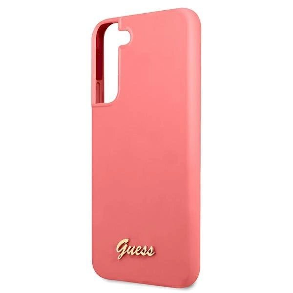 Originalus dėklas Guess GUHCS22MLSLMGFU S22+ S906 Rožinis hardcase Silicone Script Metal Logo 5 Originalus dėklas Guess GUHCS22MLSLMGFU S22+ S906 Rožinis hardcase Silicone Script Metal Logo 5