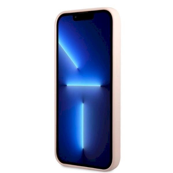 Originalus dėklas Guess GUHMP13SSBPLP iPhone 13 mini 5.4 rožinis/rožinis hard case Silicone Logo Plate MagSafe 4 Originalus dėklas Guess GUHMP13SSBPLP iPhone 13 mini 5.4 rožinis/rožinis hard case Silicone Logo Plate MagSafe 4