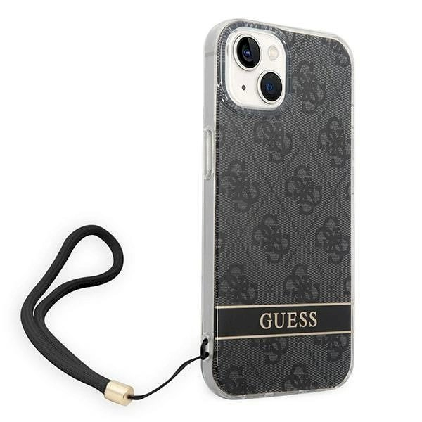 Originalus dėklas Guess GUOHCP14MH4STK iPhone 14 Plus 6.7 Juodas hardcase 4G Print Strap 1 Originalus dėklas Guess GUOHCP14MH4STK iPhone 14 Plus 6.7 Juodas hardcase 4G Print Strap 1