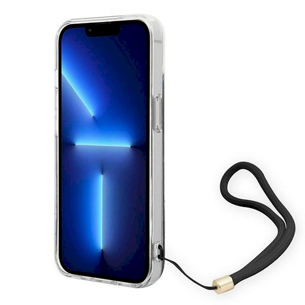 Originalus dėklas Guess GUOHCP14MH4STK iPhone 14 Plus 6.7 Juodas hardcase 4G Print Strap 2 Originalus dėklas Guess GUOHCP14MH4STK iPhone 14 Plus 6.7 Juodas hardcase 4G Print Strap 2