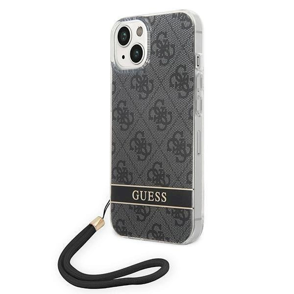 Originalus dėklas Guess GUOHCP14MH4STK iPhone 14 Plus 6.7 Juodas hardcase 4G Print Strap Originalus dėklas Guess GUOHCP14MH4STK iPhone 14 Plus 6.7 Juodas hardcase 4G Print Strap