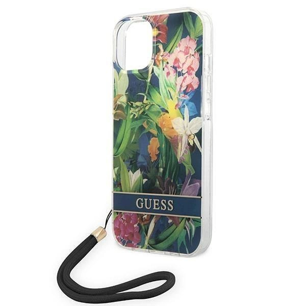 Originalus dėklas Guess GUOHCP14MHFLSB iPhone 14 Plus 6.7 Mėlynas / Mėlynas hardcase Flower Strap 4 Originalus dėklas Guess GUOHCP14MHFLSB iPhone 14 Plus 6.7 Mėlynas / Mėlynas hardcase Flower Strap 4