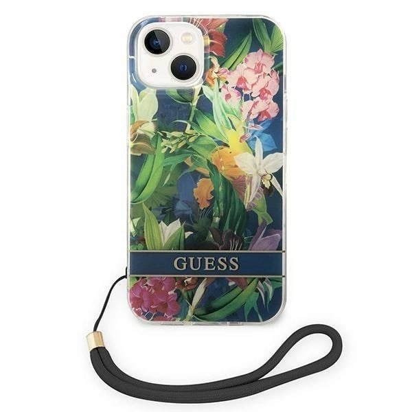 Originalus dėklas Guess GUOHCP14SHFLSB iPhone 14 6.1 Mėlynas / Mėlynas hardcase Flower Strap 1 Originalus dėklas Guess GUOHCP14SHFLSB iPhone 14 6.1 Mėlynas / Mėlynas hardcase Flower Strap 1