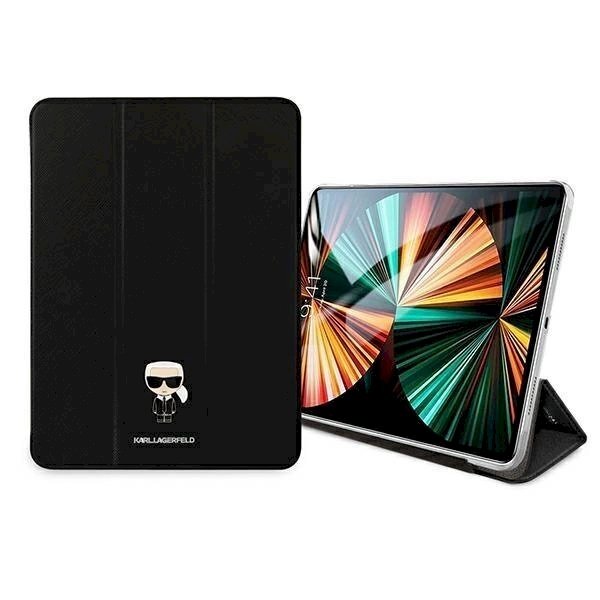 Originalus dėklas Karl Lagerfeld KLFC11OKMK iPad 11" Pro 2021 Book Cover Juodas Saffiano Karl Iconic 3 Originalus dėklas Karl Lagerfeld KLFC11OKMK iPad 11" Pro 2021 Book Cover Juodas Saffiano Karl Iconic 3