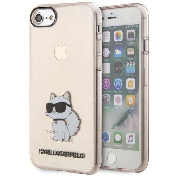 Originalus dėklas Karl Lagerfeld KLHCI8HNCHTCP iPhone 7/8/ SE 2020 / SE 2022 rožinis/rožinis hardcase Ikonik Choupette Originalus dėklas Karl Lagerfeld KLHCI8HNCHTCP iPhone 7/8/ SE 2020 / SE 2022 rožinis/rožinis hardcase Ikonik Choupette