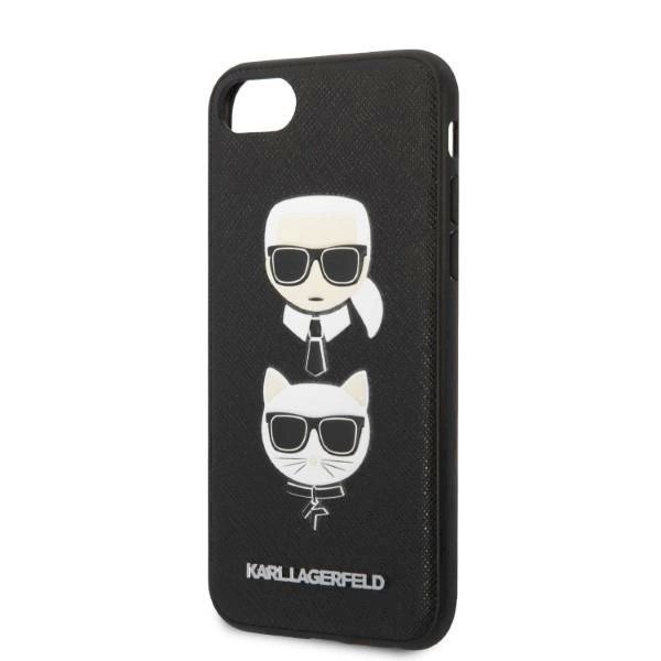 Originalus dėklas Karl Lagerfeld KLHCI8SAKICKCBK iPhone 7/8 / SE 2020 / SE 2022 Juodas hardcase Saffiano Karl& Choupette Head 5 Originalus dėklas Karl Lagerfeld KLHCI8SAKICKCBK iPhone 7/8 / SE 2020 / SE 2022 Juodas hardcase Saffiano Karl& Choupette Head 5