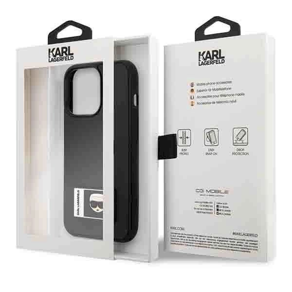 Originalus dėklas Karl Lagerfeld KLHCP13L3DKPK iPhone 13 Pro / 13 6,1" Juodas hardcase Ikonik Patch 7 Originalus dėklas Karl Lagerfeld KLHCP13L3DKPK iPhone 13 Pro / 13 6,1" Juodas hardcase Ikonik Patch 7