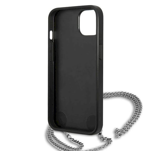 Originalus dėklas Karl Lagerfeld KLHCP13SPMK iPhone 13 mini 5,4 hardcase Juodas Leather Textured and Chain 6 Originalus dėklas Karl Lagerfeld KLHCP13SPMK iPhone 13 mini 5,4 hardcase Juodas Leather Textured and Chain 6
