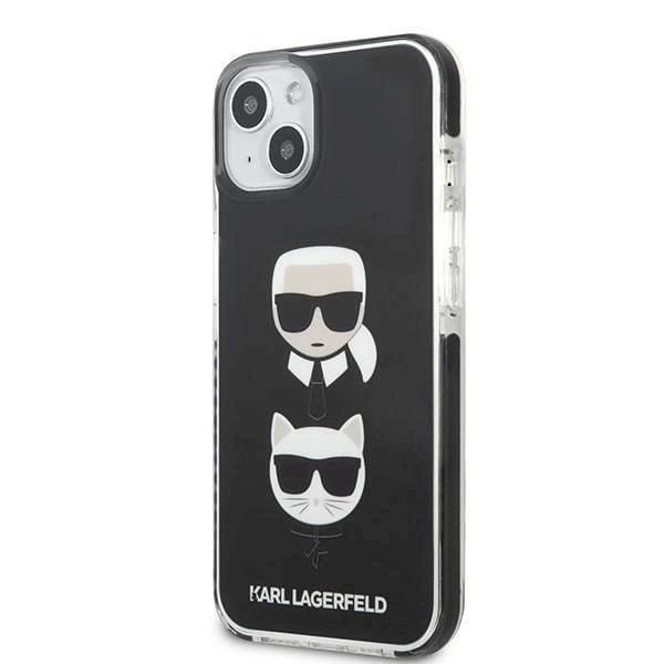 Originalus dėklas Karl Lagerfeld KLHCP13STPE2TK iPhone 13 mini 5,4 hardcase Juodas Karl & Choupette Head 1 Originalus dėklas Karl Lagerfeld KLHCP13STPE2TK iPhone 13 mini 5,4 hardcase Juodas Karl & Choupette Head 1