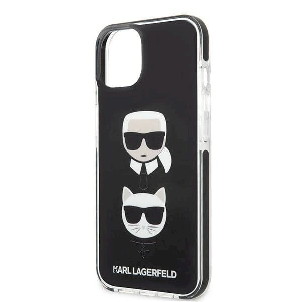 Originalus dėklas Karl Lagerfeld KLHCP13STPE2TK iPhone 13 mini 5,4 hardcase Juodas Karl & Choupette Head 5 Originalus dėklas Karl Lagerfeld KLHCP13STPE2TK iPhone 13 mini 5,4 hardcase Juodas Karl & Choupette Head 5