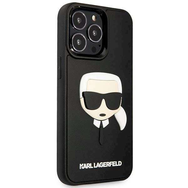 Originalus dėklas Karl Lagerfeld KLHCP14LKH3DBK iPhone 14 Pro 6.1 Juodas hardcase 3D Rubber Karl`s Head 3 Originalus dėklas Karl Lagerfeld KLHCP14LKH3DBK iPhone 14 Pro 6.1 Juodas hardcase 3D Rubber Karl`s Head 3