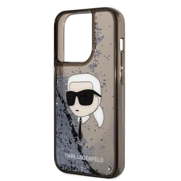 Originalus dėklas Karl Lagerfeld KLHCP14LLNKHCK iPhone 14 Pro 6.1  Juodas hardcase Glitter Karl Head 5 Originalus dėklas Karl Lagerfeld KLHCP14LLNKHCK iPhone 14 Pro 6.1  Juodas hardcase Glitter Karl Head 5