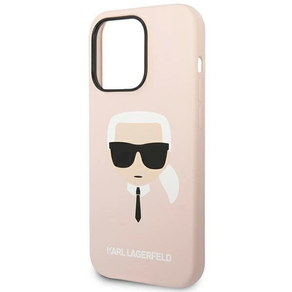 Originalus dėklas Karl Lagerfeld KLHCP14LSLKHLP iPhone 14 Pro 6.1 hardcase rožinis / rožinis Silikoninis Karl`s Head 5 Originalus dėklas Karl Lagerfeld KLHCP14LSLKHLP iPhone 14 Pro 6.1 hardcase rožinis / rožinis Silikoninis Karl`s Head 5