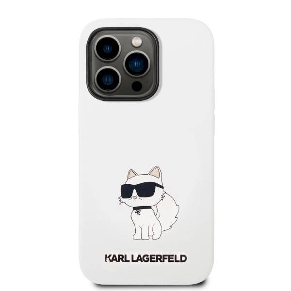 Originalus dėklas Karl Lagerfeld KLHCP14LSNCHBCH iPhone 14 Pro 6.1  hardcase Baltas/Baltas Silicone Choupette 2 Originalus dėklas Karl Lagerfeld KLHCP14LSNCHBCH iPhone 14 Pro 6.1  hardcase Baltas/Baltas Silicone Choupette 2