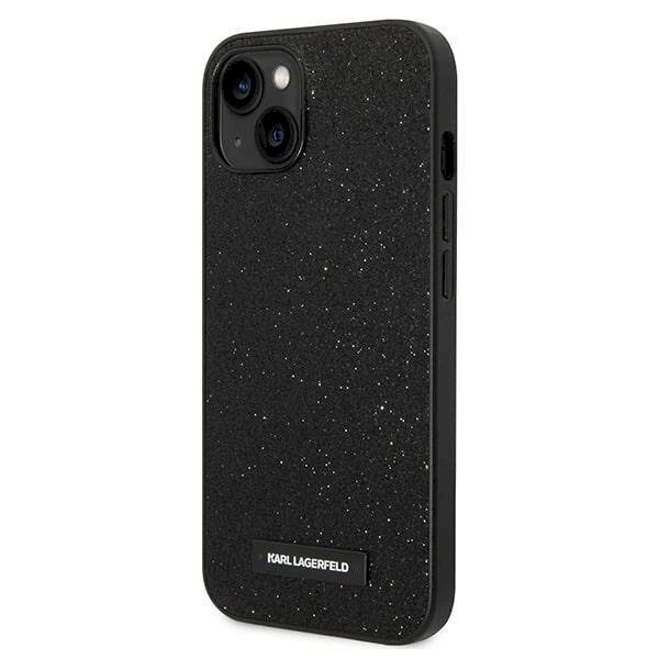 Originalus dėklas Karl Lagerfeld KLHCP14MG2ELK iPhone 14 Plus 6.7 hardcase Juodas Glitter Plaque Logo 1
