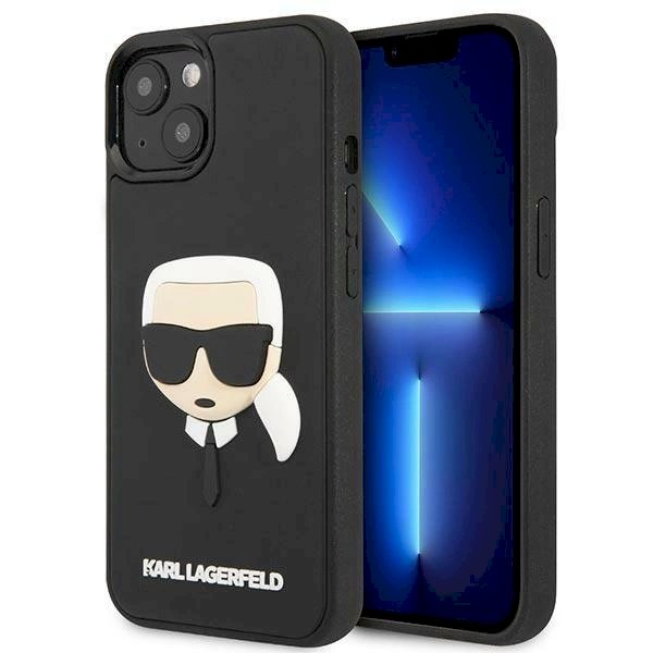 Originalus dėklas Karl Lagerfeld KLHCP14MKH3DBK iPhone 14 Plus 6.7 "Juodas hardcase 3D Rubber Karl's Head Originalus dėklas Karl Lagerfeld KLHCP14MKH3DBK iPhone 14 Plus 6.7 "Juodas hardcase 3D Rubber Karl's Head