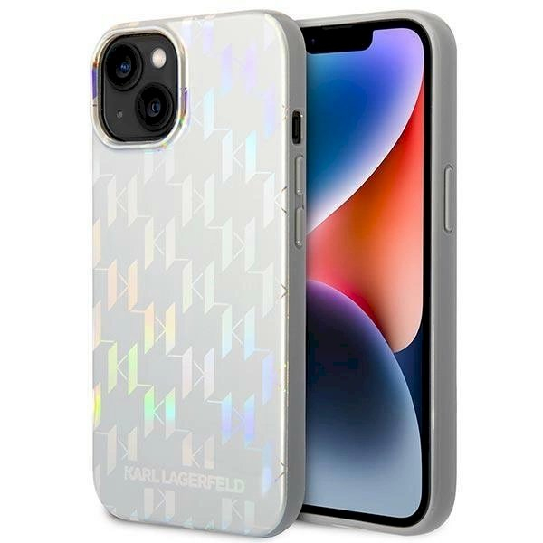 Originalus dėklas Karl Lagerfeld KLHCP14MLGMMSV3 iPhone 14 Plus 6.7 hardcase Sidabrinis Monogram Iridescent Originalus dėklas Karl Lagerfeld KLHCP14MLGMMSV3 iPhone 14 Plus 6.7 hardcase Sidabrinis Monogram Iridescent