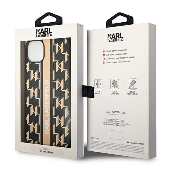 Originalus dėklas Karl Lagerfeld KLHCP14MPGKLSKW iPhone 14 Plus 6,7 hardcase Rudas / Rudas Monogram Stripe 7 Originalus dėklas Karl Lagerfeld KLHCP14MPGKLSKW iPhone 14 Plus 6,7 hardcase Rudas / Rudas Monogram Stripe 7