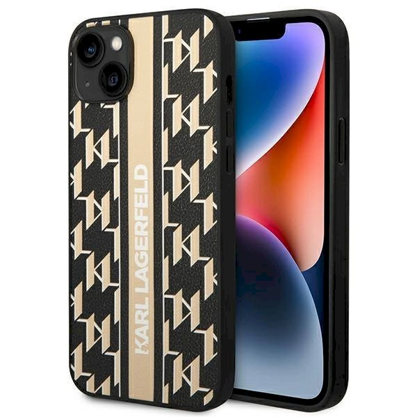 Originalus dėklas Karl Lagerfeld KLHCP14MPGKLSKW iPhone 14 Plus 6,7 hardcase Rudas / Rudas Monogram Stripe Originalus dėklas Karl Lagerfeld KLHCP14MPGKLSKW iPhone 14 Plus 6,7 hardcase Rudas / Rudas Monogram Stripe