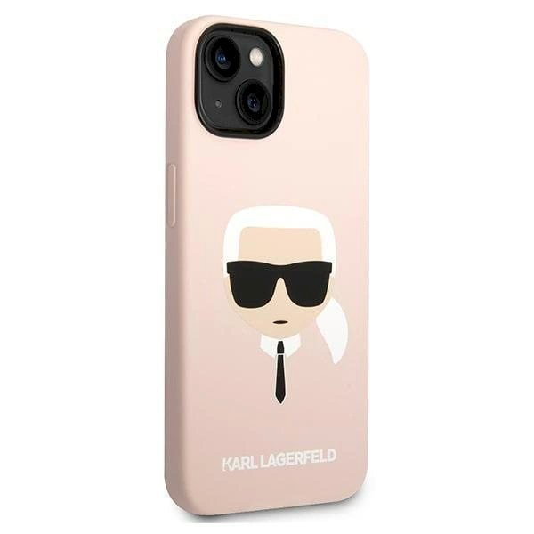 Originalus dėklas Karl Lagerfeld KLHCP14MSLKHLP iPhone 14 Plus 6.7 "hardcase rožinis / rožinis Silicone Karl's Head 3 Originalus dėklas Karl Lagerfeld KLHCP14MSLKHLP iPhone 14 Plus 6.7 "hardcase rožinis / rožinis Silicone Karl's Head 3