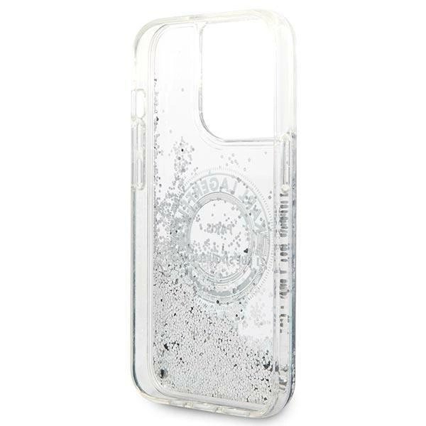 Originalus dėklas Karl Lagerfeld KLHCP14XLCRSGRS iPhone 14 Pro Max 6.7 " sidabrinis hardcase Liquid Glitter RSG 6 Originalus dėklas Karl Lagerfeld KLHCP14XLCRSGRS iPhone 14 Pro Max 6.7 " sidabrinis hardcase Liquid Glitter RSG 6