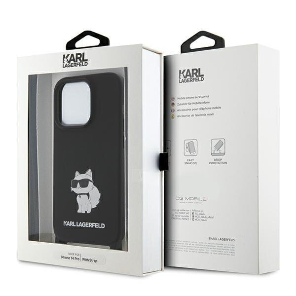 Originalus dėklas Karl Lagerfeld KLHCP15SSCBSCNK iPhone 15 6.1  hardcase Juodas Crossbody Silicone Choupette 2 Originalus dėklas Karl Lagerfeld KLHCP15SSCBSCNK iPhone 15 6.1  hardcase Juodas Crossbody Silicone Choupette 2