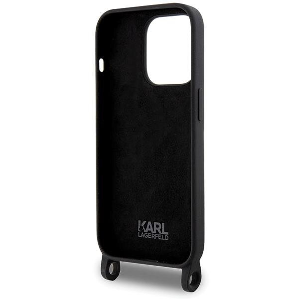 Originalus dėklas Karl Lagerfeld KLHCP15SSCBSCNK iPhone 15 6.1  hardcase Juodas Crossbody Silicone Choupette 6 Originalus dėklas Karl Lagerfeld KLHCP15SSCBSCNK iPhone 15 6.1  hardcase Juodas Crossbody Silicone Choupette 6