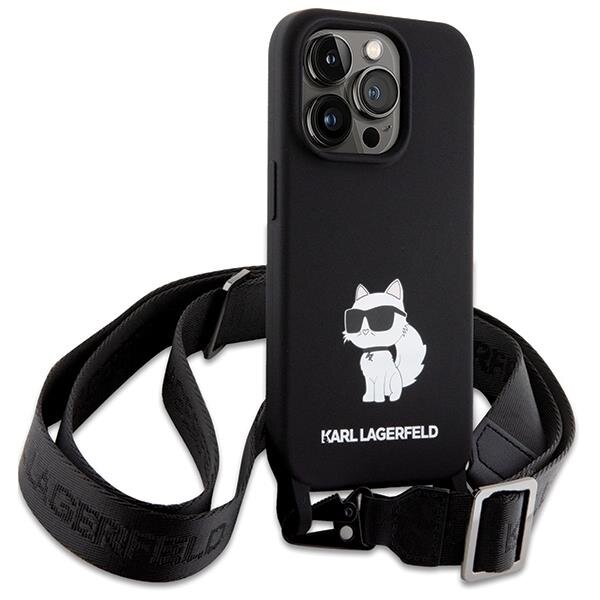 Originalus dėklas Karl Lagerfeld KLHCP15SSCBSCNK iPhone 15 6.1  hardcase Juodas Crossbody Silicone Choupette 1 Originalus dėklas Karl Lagerfeld KLHCP15SSCBSCNK iPhone 15 6.1  hardcase Juodas Crossbody Silicone Choupette 1