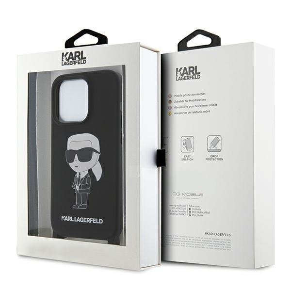 Originalus dėklas Karl Lagerfeld KLHCP15SSCBSKNK iPhone 15 6.1 hardcase Juodas Crossbody Silicone Ikonik 1 Originalus dėklas Karl Lagerfeld KLHCP15SSCBSKNK iPhone 15 6.1 hardcase Juodas Crossbody Silicone Ikonik 1