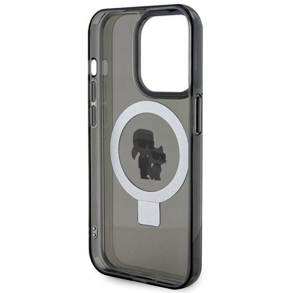 Originalus dėklas Karl Lagerfeld KLHMP13LHMRSKCK iPhone 13 Pro 6.1 Juodas hardcase Ring Stand Karl& Choupette MagSafe 3 Originalus dėklas Karl Lagerfeld KLHMP13LHMRSKCK iPhone 13 Pro 6.1 Juodas hardcase Ring Stand Karl& Choupette MagSafe 3