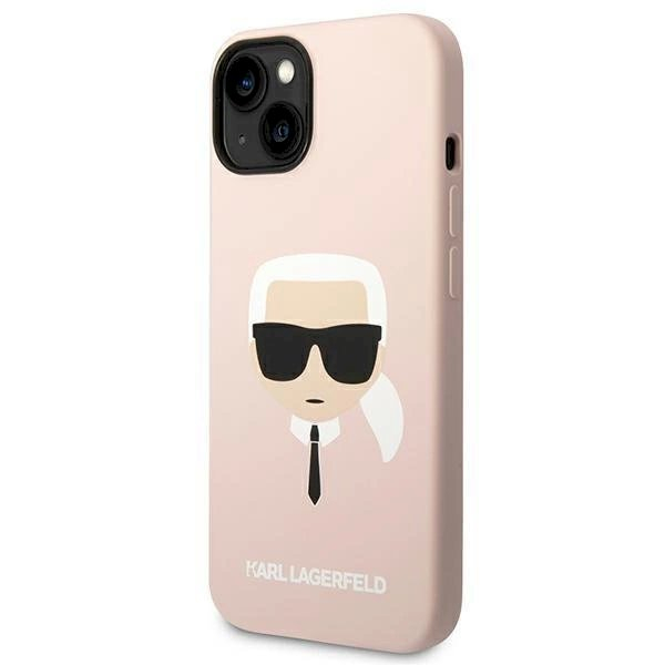 Originalus dėklas Karl Lagerfeld KLHMP14MSLKHLP iPhone 14 Plus 6,7" hardcase jasno/light rožinis Silicone Karl`s Head Magsafe 1 Originalus dėklas Karl Lagerfeld KLHMP14MSLKHLP iPhone 14 Plus 6,7" hardcase jasno/light rožinis Silicone Karl`s Head Magsafe 1