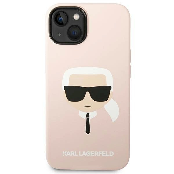 Originalus dėklas Karl Lagerfeld KLHMP14MSLKHLP iPhone 14 Plus 6,7" hardcase jasno/light rožinis Silicone Karl`s Head Magsafe 2 Originalus dėklas Karl Lagerfeld KLHMP14MSLKHLP iPhone 14 Plus 6,7" hardcase jasno/light rožinis Silicone Karl`s Head Magsafe 2