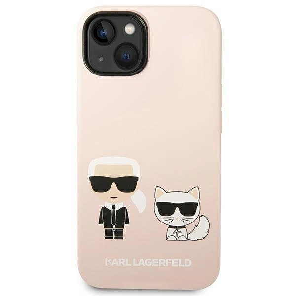 Originalus dėklas Karl Lagerfeld KLHMP14SSSKCI iPhone 14 6.1 hardcase Šviesiai rožinis / Šviesiai rožinis Silikoninis Karl &amp  Choupette Magsafe 2