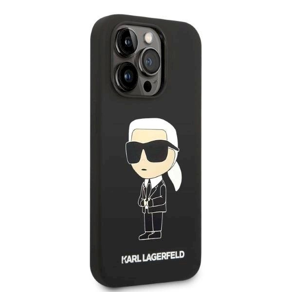 Originalus dėklas Karl Lagerfeld KLHMP14XSNIKBCK iPhone 14 Pro Max 6.7 hardcase Juodas Silicone Ikonik Magsafe 3 Originalus dėklas Karl Lagerfeld KLHMP14XSNIKBCK iPhone 14 Pro Max 6.7 hardcase Juodas Silicone Ikonik Magsafe 3