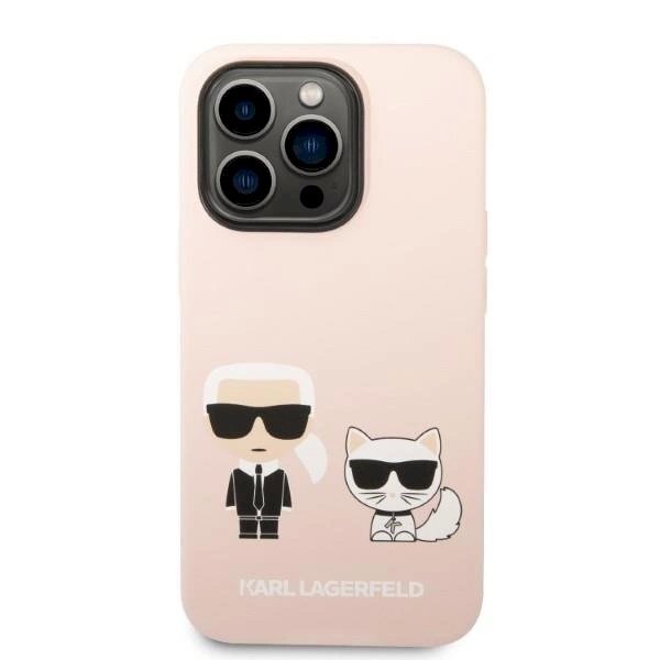 Originalus dėklas Karl Lagerfeld KLHMP14XSSKCI iPhone 14 Pro Max 6.7  hardcase light rožinis/light rožinis Silicone Karl &  Choupette Magsafe 2 Originalus dėklas Karl Lagerfeld KLHMP14XSSKCI iPhone 14 Pro Max 6.7  hardcase light rožinis/light rožinis Silicone Karl &  Choupette Magsafe 2