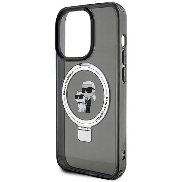 Originalus dėklas Karl Lagerfeld KLHMP15SHMRSKCK iPhone 15 6.1  Juodas hardcase Ring Stand Karl& Choupette MagSafe 2 Originalus dėklas Karl Lagerfeld KLHMP15SHMRSKCK iPhone 15 6.1  Juodas hardcase Ring Stand Karl& Choupette MagSafe 2