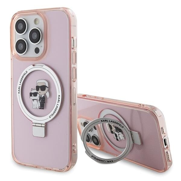 Originalus dėklas Karl Lagerfeld KLHMP15SHMRSKCP iPhone 15 6.1  rožinis/rožinis hardcase Ring Stand Karl& Choupette MagSafe 5 Originalus dėklas Karl Lagerfeld KLHMP15SHMRSKCP iPhone 15 6.1  rožinis/rožinis hardcase Ring Stand Karl& Choupette MagSafe 5
