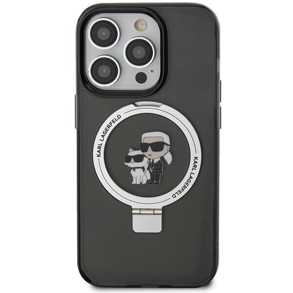 Originalus dėklas Karl Lagerfeld KLHMP15SHMRSKHK iPhone 15 6.1  Juodas hardcase Ring Stand Karl Head MagSafe 3 Originalus dėklas Karl Lagerfeld KLHMP15SHMRSKHK iPhone 15 6.1  Juodas hardcase Ring Stand Karl Head MagSafe 3
