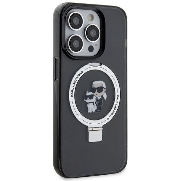Originalus dėklas Karl Lagerfeld KLHMP15SHMRSKHK iPhone 15 6.1  Juodas hardcase Ring Stand Karl Head MagSafe 4 Originalus dėklas Karl Lagerfeld KLHMP15SHMRSKHK iPhone 15 6.1  Juodas hardcase Ring Stand Karl Head MagSafe 4